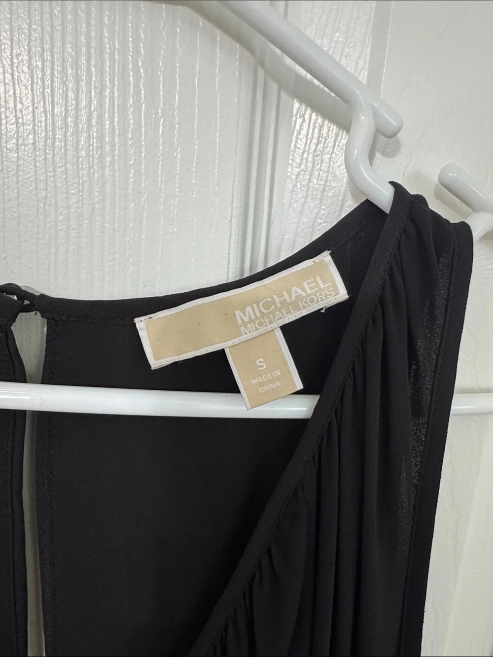 Michael Kors Black Sleeveless V-Neck Flowy Maxi Dress
